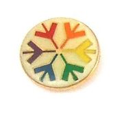 Lapel Pin Rainbow Snowflake