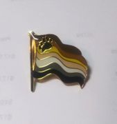Lapel Pin  Wavy Bear Pride Flag 