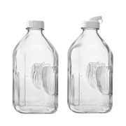 Large Glass Milk Bottles, Set of 2   64oz/2 Quart