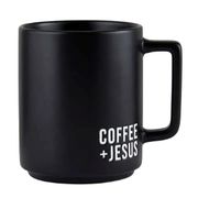 Matte Cafe Mug- Coffee + Jesus