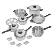 Maxam 9-Element Waterless Cookware Set, 17pc