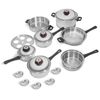 Maxam 9-Element Waterless Cookware Set, 17pc