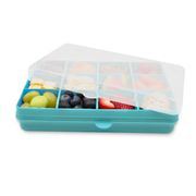 Melii Snackle Box, 12 Compartments, 48oz. BLUE