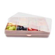 Melii Snackle Box, 12 Compartments, 48oz. Pink