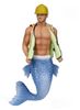 Merman Ornament Hard Hat Construction Worker Merman Ornament Hard Hat Construction Worker