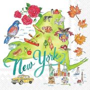Roseanne Beck Beverage Cocktail Napkins New York 20ct pkg. 3-ply