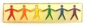 Lapel Pin Rainbow Men 
