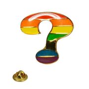 Lapel Pin Rainbow Question Mark 