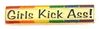 Lapel Pin Girls Kick Ass! Rainbow 