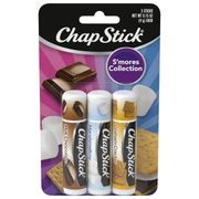 Chapstick S'mores Collection 3 Count Variety Pack: Milk Chocolate, Marshmallow, Graham Cracker