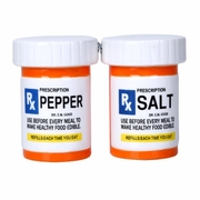 Salt and Pepper Shaker Rx Bottles  Set