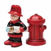Fireman Salt and Pepper Shaker Set