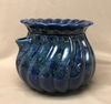 Self Watering Planter 3.75" Opening Blue Ruffled Self Watering Planter 3.75" Opening Blue Ruffled
