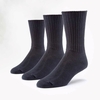 Organic Cotton Classic Crew 3 Pak  BLACK