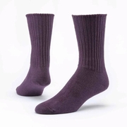 Organic Cotton Classic Crew Socks EGGPLANT