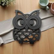 Owl Trivet, Cast Iron Farmhouse Kitchen Pot Holder