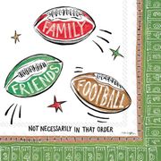 Paper Cocktail Napkins   Family Friends Football 20ct.