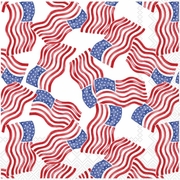 Paper Cocktail Napkins  Stars & Stripes Allover 20 Ct