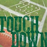 Paper Cocktail Napkins Touchdown Football 20ct