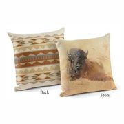 Decorator Pillow Resting Bison 18" Square By Van Wechel