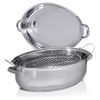 Precise-Heat Multi-Use Baking and Roasting Pan with Easy Lift Wire Rack, Stainless Steel