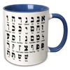 Print of the Hebrew Alphabet Two-Tone  Mug (Blue,Black or Red)