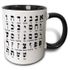 Print of the Hebrew Alphabet Two-Tone  Mug (Blue,Black or Red)