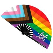 Progressive Pride Rainbow Flag Fan 13 x 24 in. 