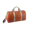 Rainbow Stripe Weekender Bag  19L x 13H x 9.5W BROWN
