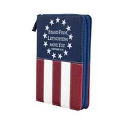 Religious Inspired Zippered Journal: Us Flag Stand Firm