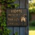 Rustic Cast Iron Home Sign, Home: Where I can look ugly.....