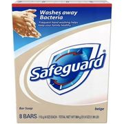 Safeguard Bar Soap, Beige, Washes Away Bacteria, 4oz, 8ct