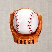 Salt and Pepper Shaker Baseball Ball & Glove Ceramic  