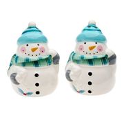 Salt and Pepper Shaker Set Winter Weather Snowman 