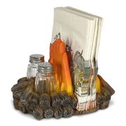 Salt and Pepper Shakers (and napkin holder)  Campfire