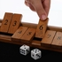 Shut the Box Board Game, 12 Number  Walnut Stained Wood, 13.5 in. 