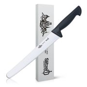 Slitzer Germany 10" Bread Knife, Black Handle 