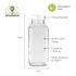 Square Glass Milk Bottle, Leak-Proof 16.9 oz