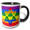 Star of David over Rainbow Pride Flag Mug Star of David over Rainbow Pride Flag Mug