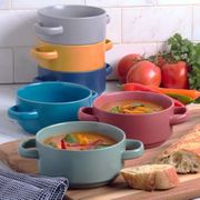 Stoneware 22oz Matte Glaze Set of 6 Soup Crocks