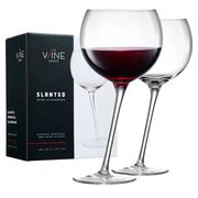 Tipsy Wine Glasses Set of 2 - 15.5oz 
