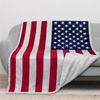 US Flag Patriotic Throw Blanket 60x50in