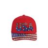  USA American Flag Bling Cap RED