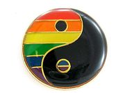 Lapel Pin Rainbow Ying-Yang 