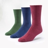 Organic Cotton Classic Crew 3 Pak RASPBERRY, NAVY,  FOREST  (MED ONLY)