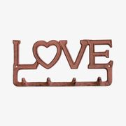 Wall Hook Rack Cast Iron  Love with Heart