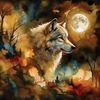 Wolf in Moonlight 500 Pc Puzzle