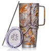 XPAC Double Vacuum Wall Stainless Steel Camo Tumbler with Lid, 44 Ounce, With Handle and Metal Straw