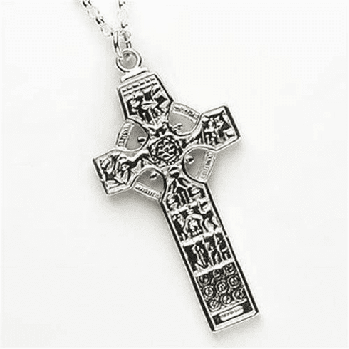 Sterling Silver St. Patricks and Columba Kells High Cross