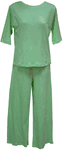 RocketWear Women's Lime Green Cotton Knit Pajamas/Loungewear 